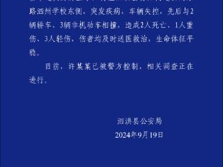 男子驾车送妹妹上学时突发疾病车辆失控，事故造成2死4伤