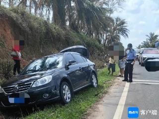 车祸致一名伤者右手拇指断离 文昌警方及时救援送医