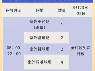亚运一周年，这三天大小莲花全民健身场地全时段免费开放