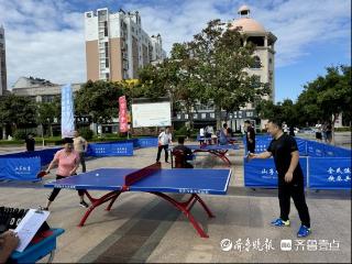 乒乓声声入公园 国球飞舞乐翻天 山亭区开展“国球进公园”活动