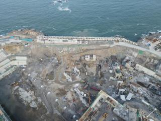 穿行山海觅绿能 中建筑港中广核三澳核电厂一期北护岸、取水工程侧记