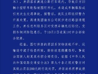 重庆警方通报高速22辆车轮胎被扎：货车掉落图钉，排除故意抛撒