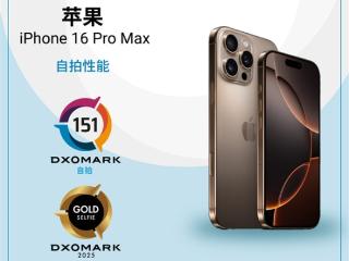 DXO公布iPhone 16 Pro Max自拍成绩：151分 与荣耀Magic6 Pro并列第一