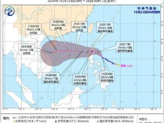 台风预警发布！“潭美”将于明天傍晚前后移入南海东部海面