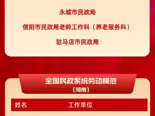 河南9个集体、10名个人获民政部表彰！