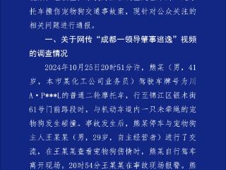 成都一领导酒驾肇事逃逸？当地警方通报