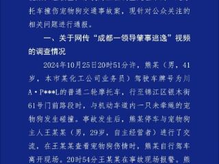 成都一领导肇事逃逸且交警包庇？警方通报相关情况