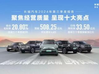 长城汽车2024年三季度财报：揭秘高质量发展的“长城密码”