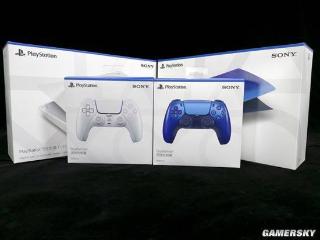 靛似霞，白如玉！PS5主机盖、手柄净彩色系开箱图赏