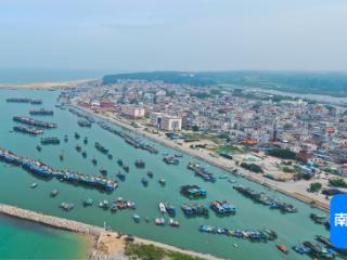 瞰海南 | 台风“银杏”来袭 渔船集聚昌江海尾中心渔港避风