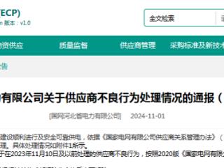 未完成整改，鲁能开源电器被国网河北冻结供应商电子商务平台账户