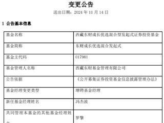 东财成长优选混合发起式增聘基金经理冯杰波