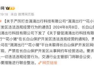 长白山发文严打“滴滴”“花小猪”网约车？交通运输局：平台未备案属“黑车”，有安全隐患