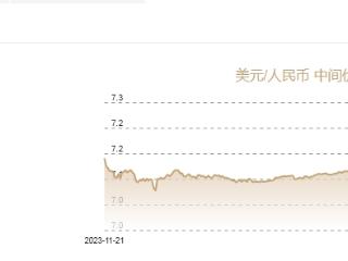 11月19日人民币对美元中间价报7.1911元 下调4个基点