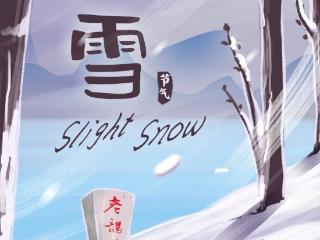 手绘二十四节气·小雪｜小雪轻舞，岁暮天寒