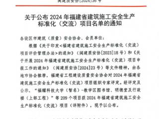 安全标杆+4！中建七局六公司斩获福建省建筑施工安全生产标准化（交流）项目4项