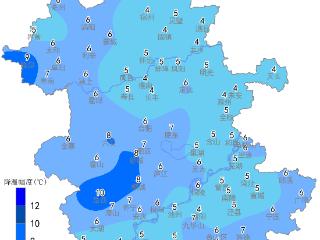 冷空气开始影响安徽 未来三天最低温降到0℃以下