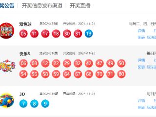 11月25日福彩中奖号码