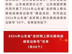 “山东反走私”获2024年山东省走好网上群众路线成绩突出账号