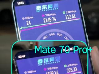 比5.5G还快！华为Mate 70 Pro+网速实测：比Mate 60 Pro快一倍