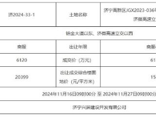 成交价1.02亿，济宁高新区2宗商服地块成功出让