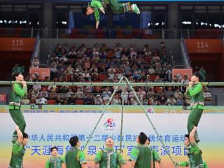 组图丨韵动民族风 实拍运动会表演项目（室内）赛况