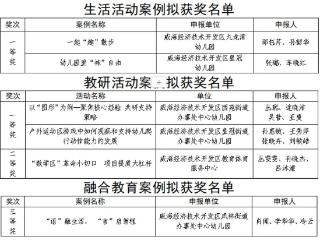 威海经开区学前教育活动案例在省级评选中获得佳绩