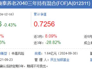 民生加银康泰养老2040三年混合FOF基金业绩不佳