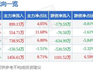 珍宝岛（603567）12月19日主力资金净买入899.13万元