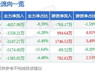 电连技术（300679）12月19日主力资金净卖出4057.98万元