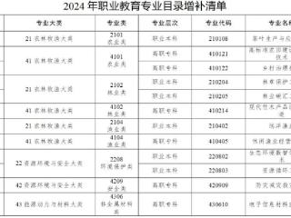 职教新增40个新专业，最早2025年开始招生