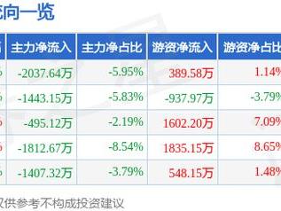 纳芯微（688052）12月20日主力资金净卖出2037.64万元