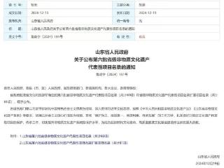 莒县3个非遗项目入选第六批省级非物质文化遗产代表性项目名录