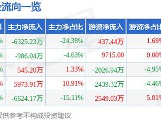 市北高新（600604）12月23日主力资金净卖出6325.23万元