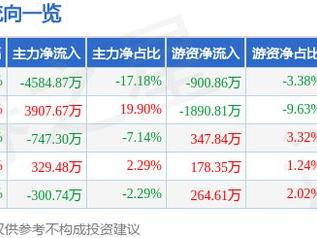 迪生力（603335）12月27日主力资金净卖出4584.87万元