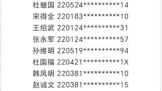 吉林省18人被实名曝光