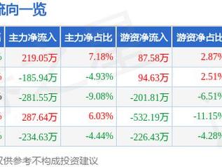 鲁泰Ａ（000726）1月9日主力资金净买入219.05万元