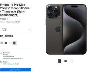 苹果官网上架iPhone 15 Pro Max官翻版：售价近万元