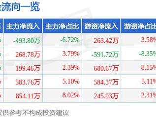 罗莱生活（002293）1月10日主力资金净卖出493.80万元