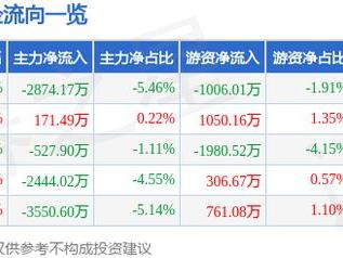 雷柏科技（002577）1月10日主力资金净卖出2874.17万元