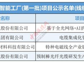 【行业前沿】多家线缆企业入选工信部公示首批“卓越级智能工厂”