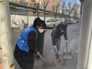 仙营街道吴泰闸社区开展“清洁家园迎新年”志愿服务活动