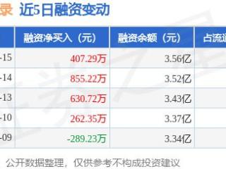 上海艾录：1月15日融资净买入407.29万元，连续3日累计净买入1893.23万元