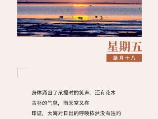 作家日签 | 汤养宗：大海日出，这是新一年的时间