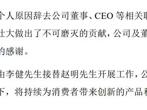 荣耀CEO赵明公布离职原因：公司需要系统性解决一些问题 股票还在荣耀