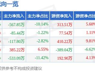 美迪西（688202）1月21日主力资金净卖出567.85万元