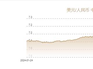 1月22日人民币对美元中间价报7.1696元 上调7个基点