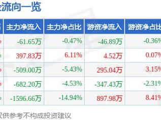 八亿时空（688181）1月23日主力资金净卖出61.65万元