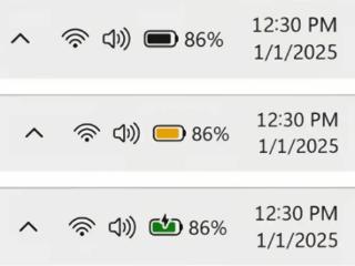 微软Win11电池图标迎大改！直接显示电量、还会变色