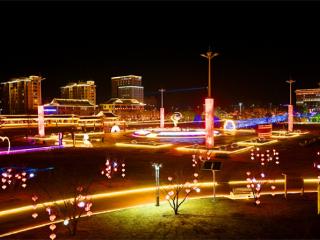 延吉阿里郎广场 璀璨夜景迎客来